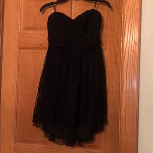Strapless black dress